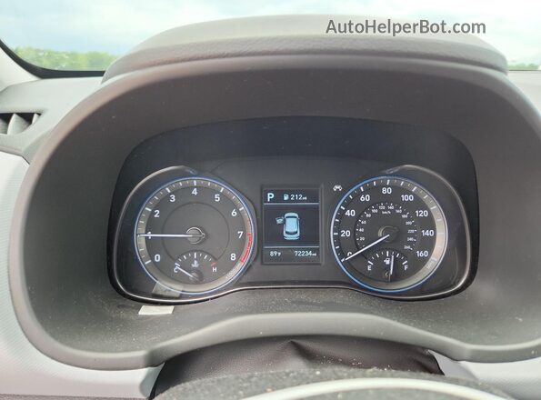 KM8K12AA2KU314863 2019 HYUNDAI KONA Gray Instrument cluster view