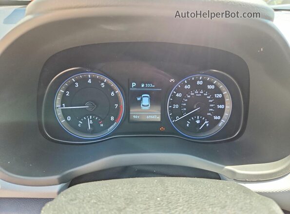 KM8K12AA3MU649133 2021 HYUNDAI KONA White Vista del cuadro de instrumentos