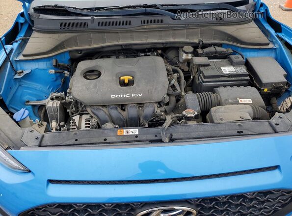 KM8K12AA4LU409345 2020 HYUNDAI KONA Синий Вид подкапотного пространства