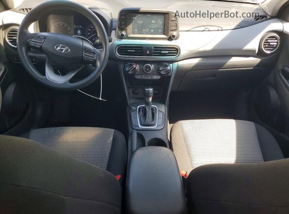 KM8K12AA4MU607649 2021 HYUNDAI KONA White Widok deski rozdzielczej