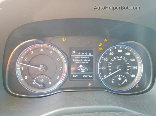 KM8K12AA7LU593678 2020 HYUNDAI KONA Красный Вид щитка приборов