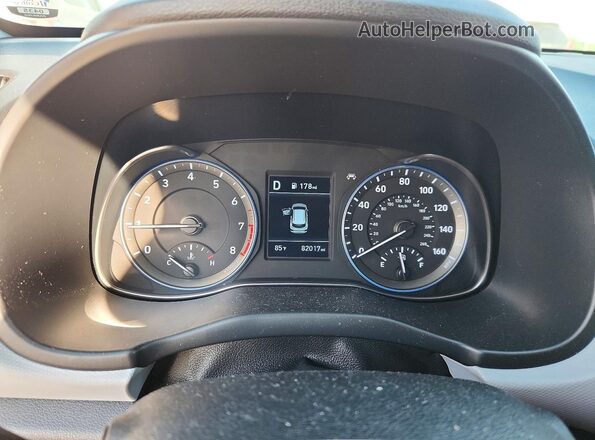 KM8K12AA8MU604043 2021 HYUNDAI KONA Red Вид щитка приладів