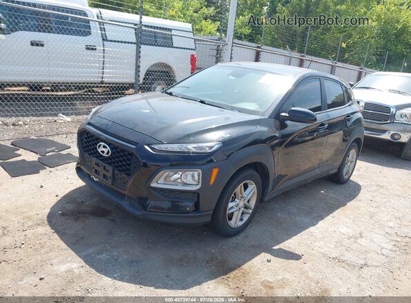 KM8K1CAA0LU554324 2020 HYUNDAI KONA Black Առջևի ձախ երեք քառորդ տեսարան