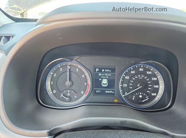 KM8K1CAA4KU196479 2019 HYUNDAI KONA Black Սարքավորումների վահանակի տեսք
