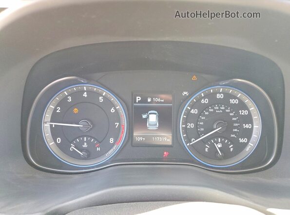 KM8K1CAA4MU658865 2021 HYUNDAI KONA Red Vista del cuadro de instrumentos