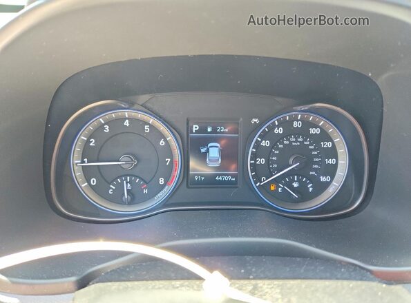 KM8K22AA0LU552595 2020 HYUNDAI KONA White Widok zestawu wskaźników