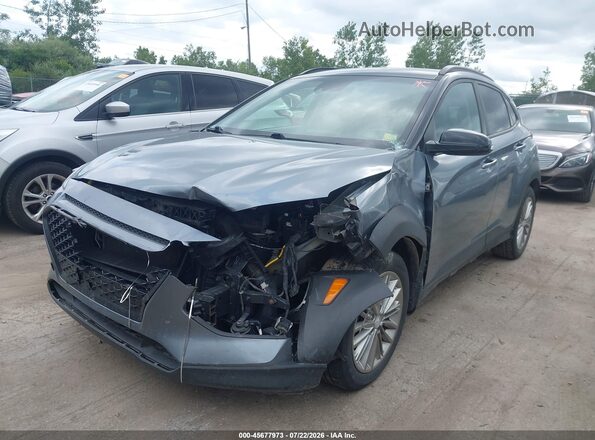 KM8K22AA3KU226501 2019 HYUNDAI KONA Gray Առջևի ձախ երեք քառորդ տեսարան