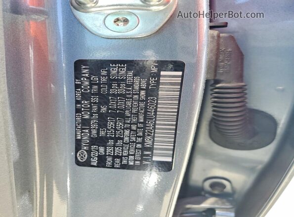 KM8K22AA6LU446023 2020 HYUNDAI KONA Gray Вид підкапотного простору