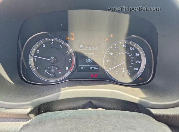 KM8K22AA7LU502602 2020 HYUNDAI KONA White Սարքավորումների վահանակի տեսք