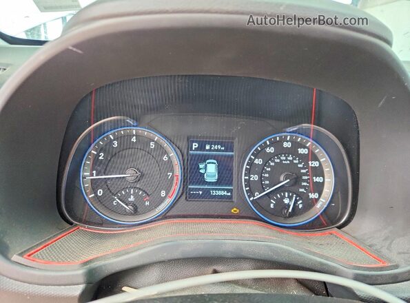 KM8K22AA7MU657684 2021 HYUNDAI KONA White Instrument cluster view