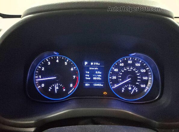 KM8K22AAXMU613971 2021 HYUNDAI KONA Black ხელსაწყოთა პანელის ხედი
