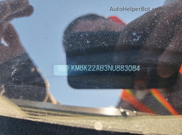KM8K22AB3NU883084 2022 HYUNDAI KONA Gray Widok naklejki z numerem VIN