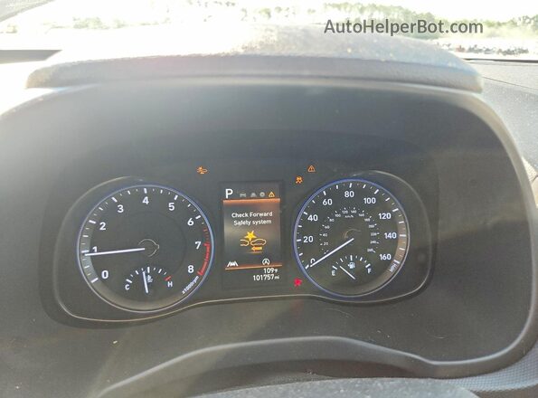 KM8K22AB3NU883084 2022 HYUNDAI KONA Gray Widok zestawu wskaźników