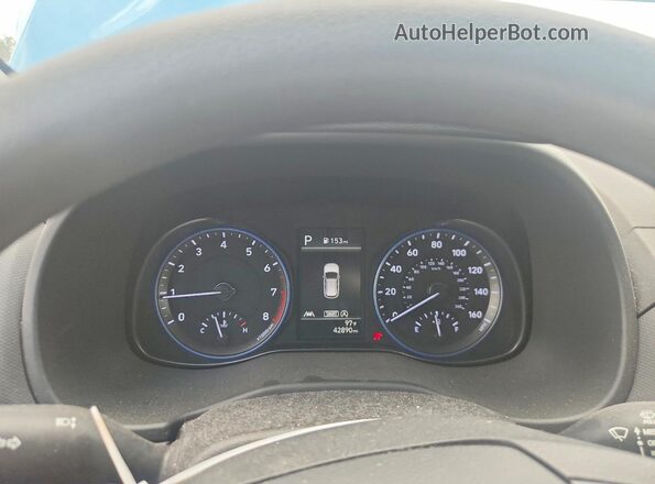 KM8K22AB6PU995638 2023 HYUNDAI KONA Blue Widok zestawu wskaźników