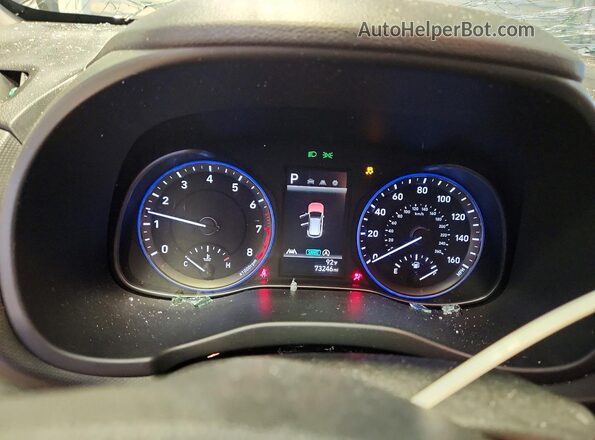 KM8K22AB7NU812972 2022 HYUNDAI KONA Gray Սարքավորումների վահանակի տեսք