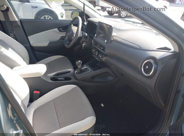 KM8K22ABXNU770846 2022 HYUNDAI KONA Blue Widok wnętrza z przodu