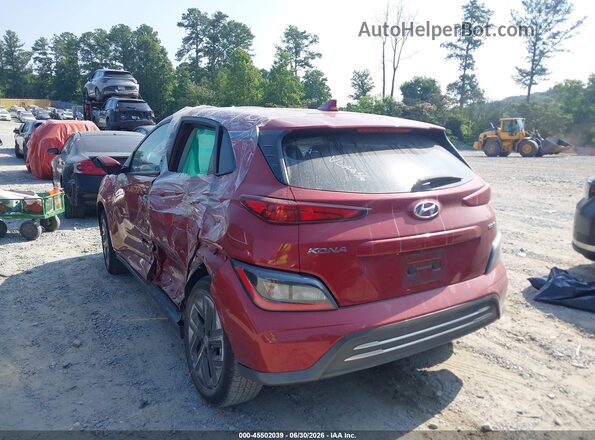 KM8K23AG0PU189697 2023 HYUNDAI KONA ELECTRIC Burgundy უკანა მარცხენა