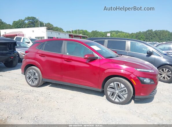 KM8K23AG0PU189697 2023 HYUNDAI KONA ELECTRIC Burgundy უკანა სალონის ხედი