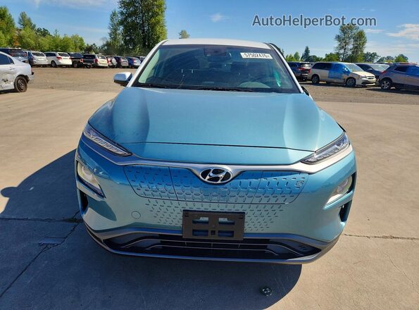 KM8K23AG1LU090574 2020 HYUNDAI KONA Turquoise Front view