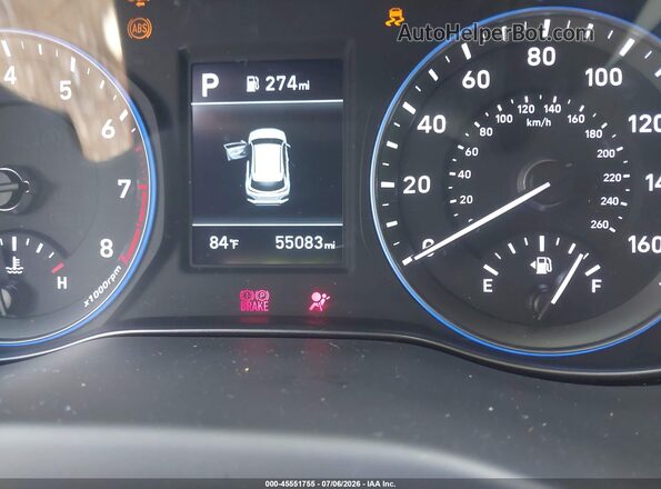 KM8K2CAA2KU394412 2019 HYUNDAI KONA Красный Вид задних сидений