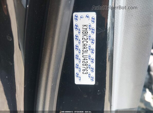 KM8K2CAA3LU428763 2020 HYUNDAI KONA Black Вид підкапотного простору
