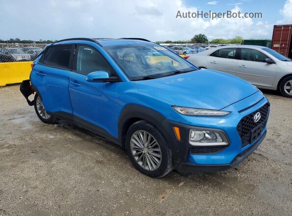 KM8K2CAA4JU177152 2018 HYUNDAI KONA Blue Przód prawy