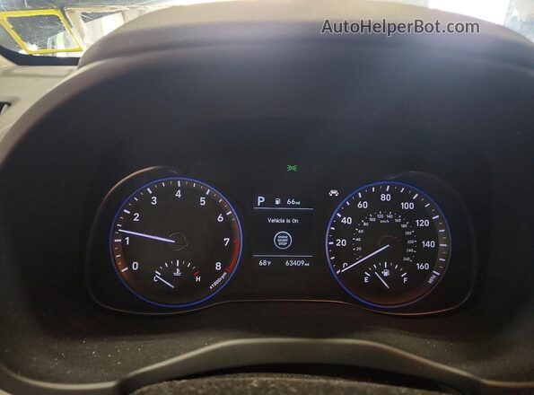 KM8K2CAA4LU461089 2020 HYUNDAI KONA Black Вид щитка приладів