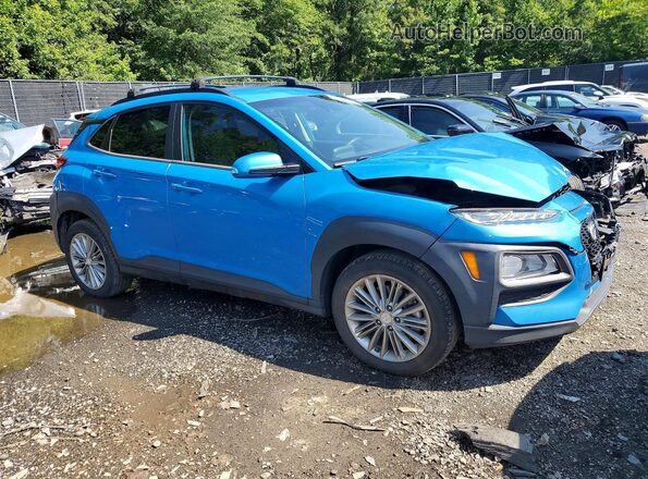 KM8K2CAA5LU492528 2020 HYUNDAI KONA Синий Передняя правая четверть