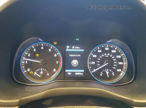 KM8K2CAA7MU687189 2021 HYUNDAI KONA Black Instrument cluster view