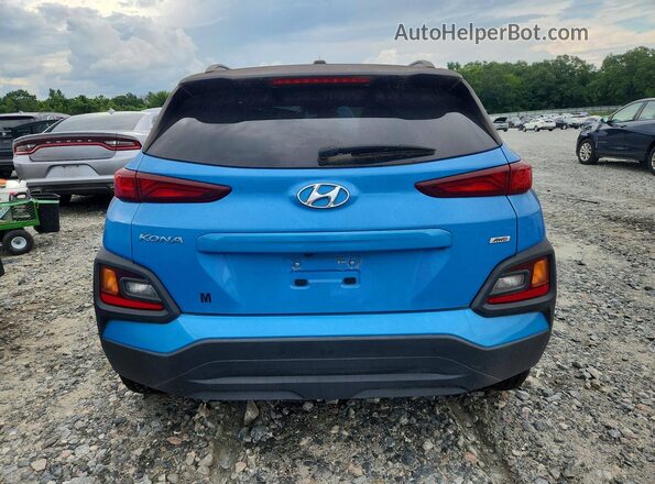 KM8K2CAA8JU072193 2018 HYUNDAI KONA Blue Widok z tyłu