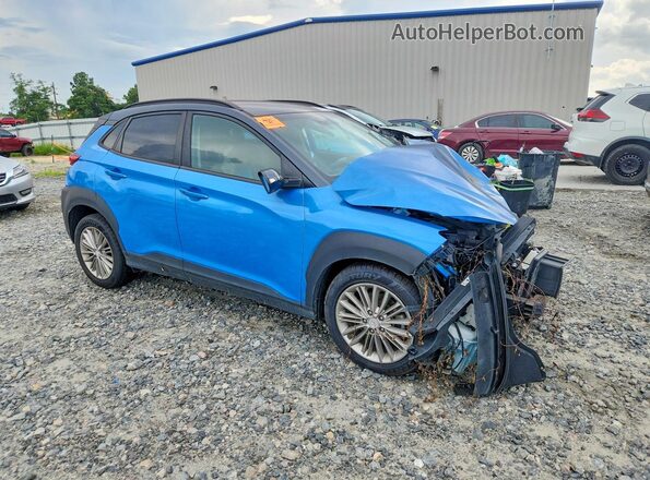 KM8K2CAA8JU072193 2018 HYUNDAI KONA Blue Przód prawy
