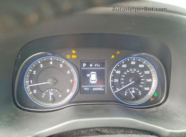 KM8K2CAA8MU614297 2021 HYUNDAI KONA Black Instrument cluster view