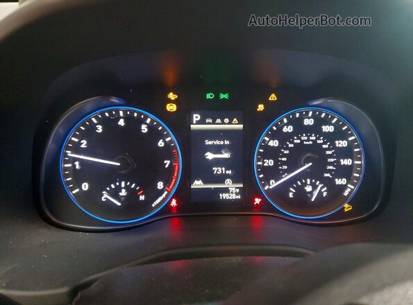 KM8K2CAB5NU797636 2022 HYUNDAI KONA Gray Vista del cuadro de instrumentos