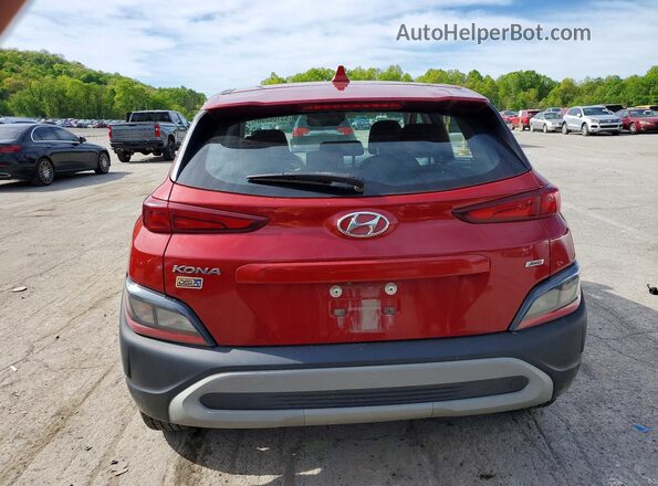 KM8K2CAB6NU759901 2022 HYUNDAI KONA Red Widok z tyłu