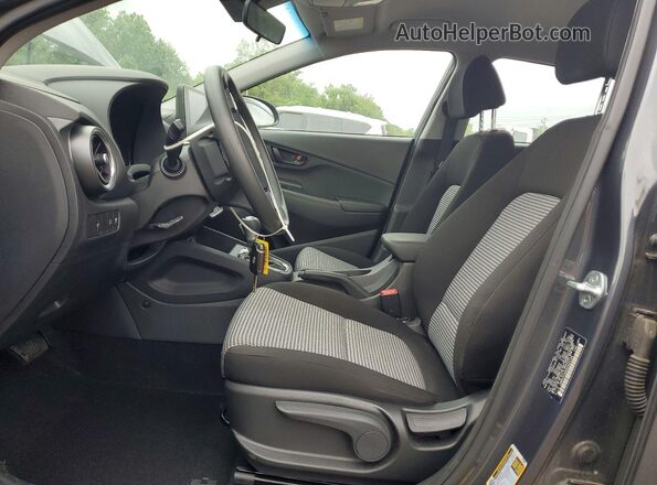 KM8K2CAB6NU820129 2022 HYUNDAI KONA Gray Widok wnętrza z przodu