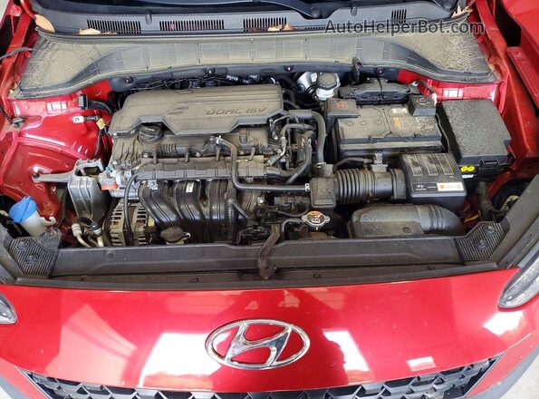 KM8K32AB7NU848335 2022 HYUNDAI KONA Red Vista del compartimento del motor