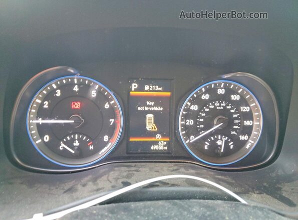 KM8K32AB9NU769183 2022 HYUNDAI KONA Blue Սարքավորումների վահանակի տեսք