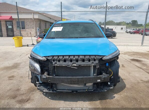 KM8K33A3XNU837280 2022 HYUNDAI KONA Blue ხელსაწყოთა პანელის ხედი