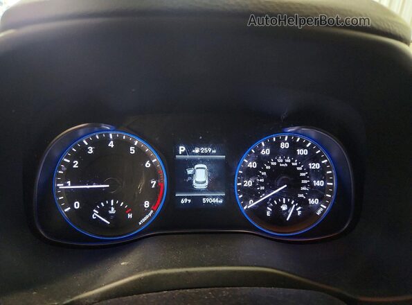 KM8K33A52JU124434 2018 HYUNDAI KONA Red Вид щитка приладів