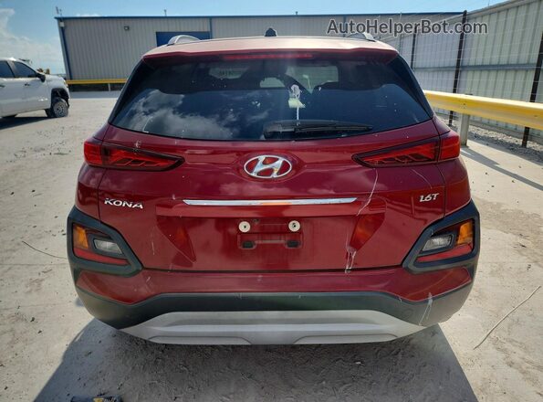 KM8K33A53JU080797 2018 HYUNDAI KONA Red Հետևի տեսք