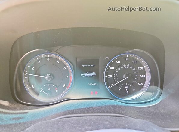 KM8K33A55KU389723 2019 HYUNDAI KONA Green Вид щитка приладів