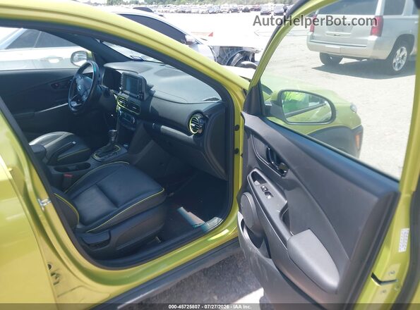 KM8K33A56KU297360 2019 HYUNDAI KONA Green Widok wnętrza z przodu
