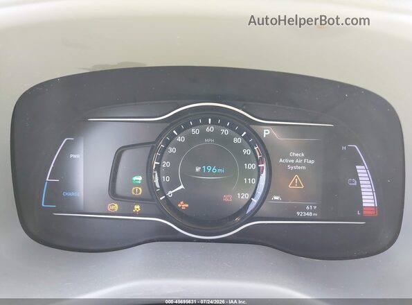 KM8K33AG5KU035945 2019 HYUNDAI KONA EV Gray Widok tylnych siedzeń