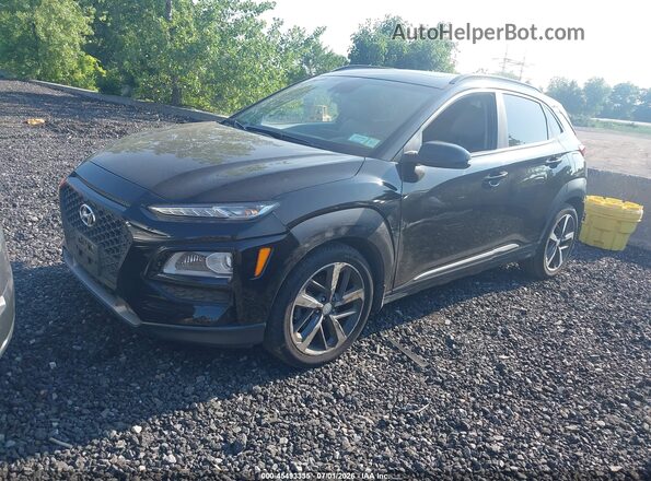 KM8K3CA51KU273743 2019 HYUNDAI KONA Черный Передняя левая четверть