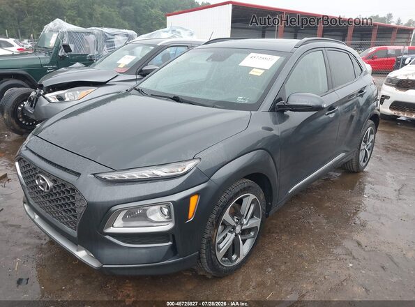 KM8K3CA51LU488721 2020 HYUNDAI KONA Gray წინა მარცხენა ხედი სამი მეოთხედიდან