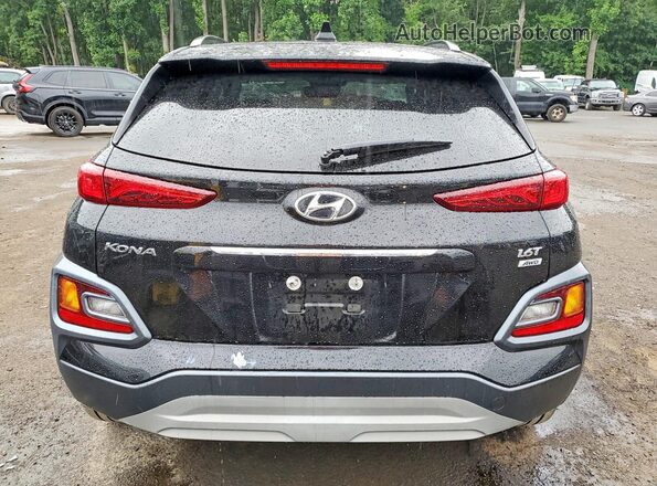 KM8K3CA53MU745928 2021 HYUNDAI KONA Black Հետևի տեսք
