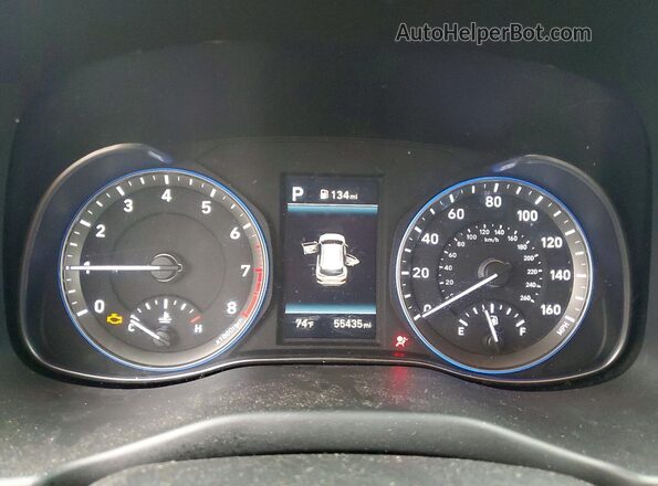 KM8K3CA53MU745928 2021 HYUNDAI KONA Black Սարքավորումների վահանակի տեսք