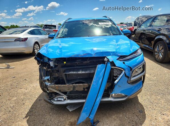 KM8K3CA5XMU605536 2021 HYUNDAI KONA Синий Вид спереди