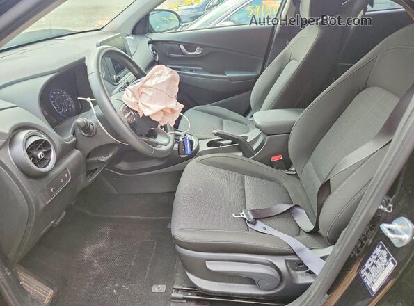 KM8K3CAB2NU817287 2022 HYUNDAI KONA Black წინა სალონის ხედი