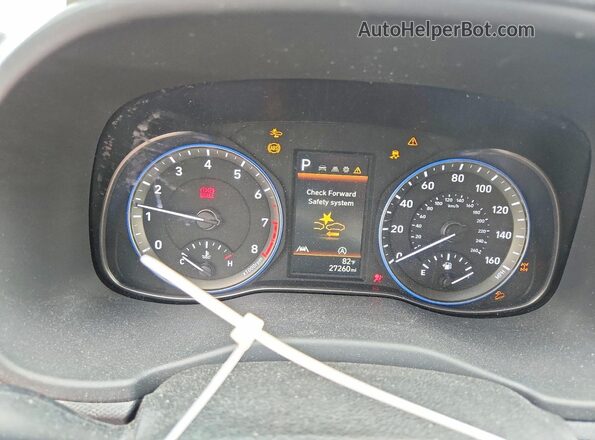 KM8K3CAB2NU817287 2022 HYUNDAI KONA Black ხელსაწყოთა პანელის ხედი